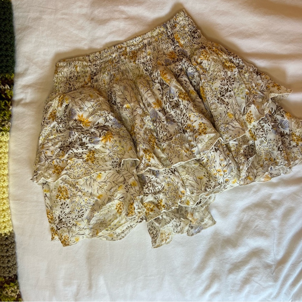 Women's Floral Ruffle Skort